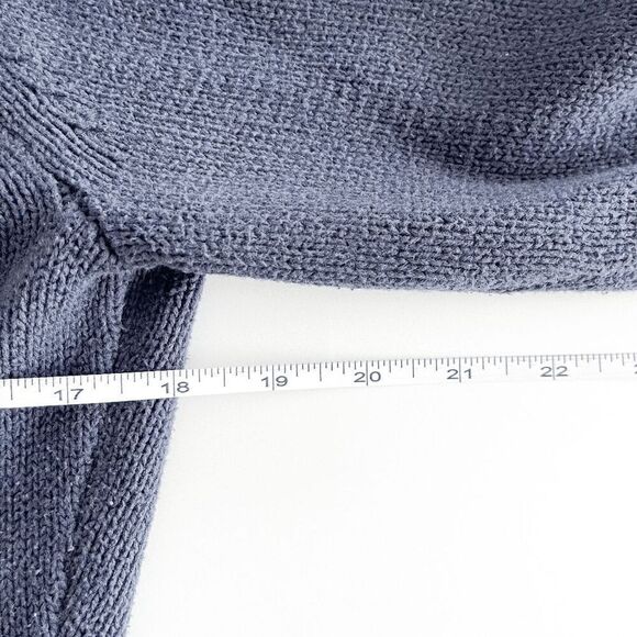 Banana Republic Women's Ribbed Knit Pockets Cardigan Sweater Navy Blue Medium - Picture 5 of 7